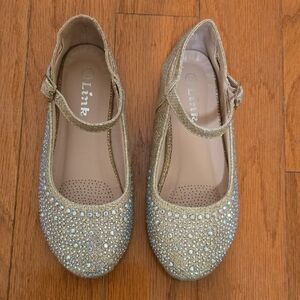 Link Sparkling Gold Kids Dress Shoes